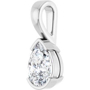 Continuum Sterling Silver 10x7 mm Pear Charm/Pendant Mounting – image 3