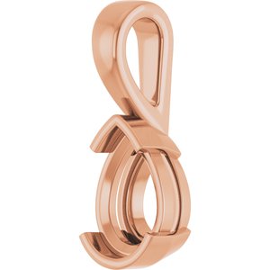 18K Rose Gold 10x7 mm Pear Charm/Pendant Mounting – image 4