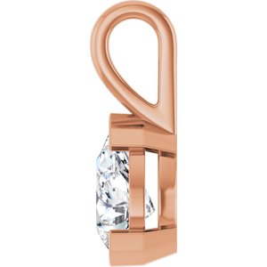 10K Rose Gold 10x7 mm Pear Charm/Pendant Mounting – image 5