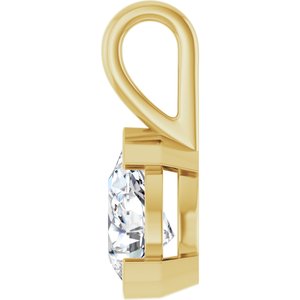 18K Yellow Gold 10x7 mm Pear Charm/Pendant Mounting – image 5