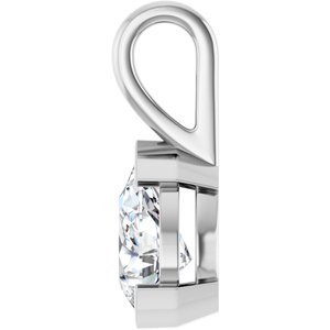 14K White Gold 10x7 mm Pear Charm/Pendant Mounting – image 5