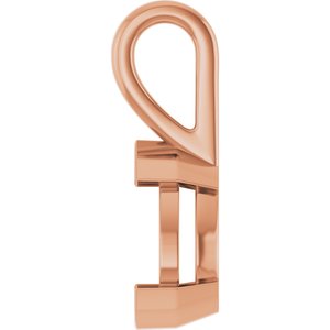 10K Rose Gold 10x7 mm Pear Charm/Pendant Mounting – image 6