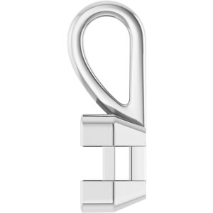 14K X1 White Gold 5x5 mm Square Charm/Pendant Mounting – image 6