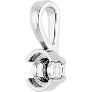 14K White Gold 5.2 mm Round Charm/Pendant Mounting – image 4