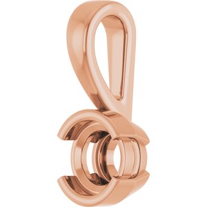 14K Rose Gold 5.2 mm Round Charm/Pendant Mounting – image 4