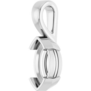 Continuum Sterling Silver 12x6 mm Marquise Charm/Pendant Mounting – image 4