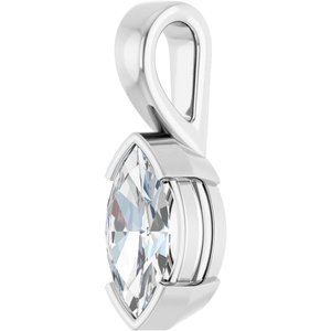 Continuum Sterling Silver 12x6 mm Marquise Charm/Pendant Mounting – image 3
