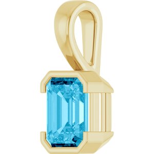Half Bezel Solitaire Charm/Pendant