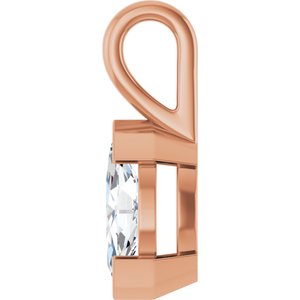 10K Rose Gold 12x6 mm Marquise Charm/Pendant Mounting – image 5