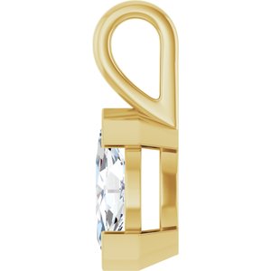 18K Yellow Gold 12x6 mm Marquise Charm/Pendant Mounting – image 5