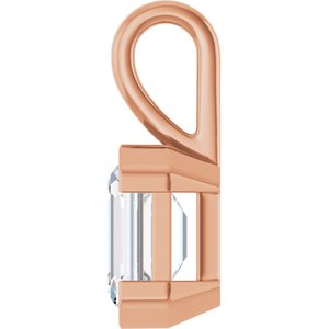 14K Rose Gold 9x7 mm Emerald Charm/Pendant Mounting – image 5