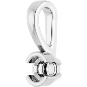 10K White Gold 3.2 mm Round Charm/Pendant Mounting – image 4