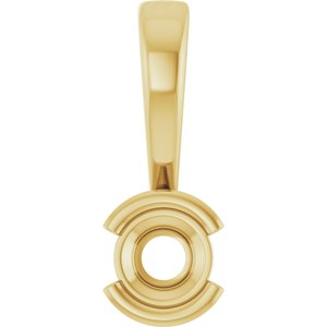 10K Yellow Gold 3.4 mm Round Charm/Pendant Mounting – image 2