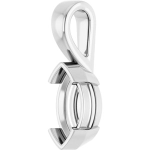 14K White Gold 11x5.5 mm Marquise Charm/Pendant Mounting – image 4