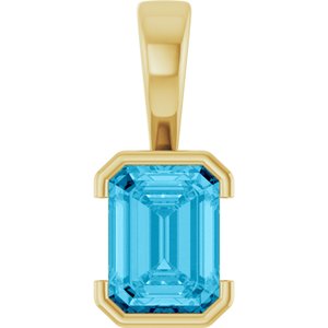 Half Bezel Solitaire Charm/Pendant