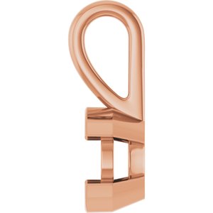 18K Rose Gold 6 mm Round Charm/Pendant Mounting – image 6