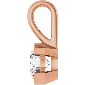 18K Rose Gold 6 mm Round Charm/Pendant Mounting – image 5