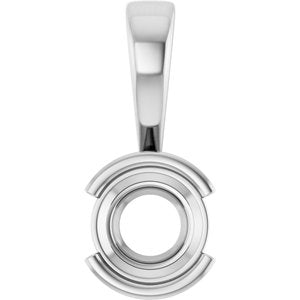 14K X1 White Gold 6 mm Round Charm/Pendant Mounting – image 2