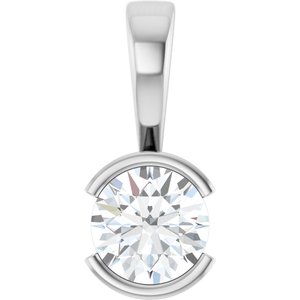 14K White Gold 6 mm Round Charm/Pendant Mounting