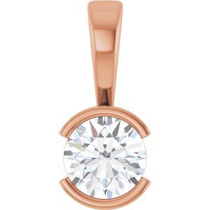 14K Rose Gold 6 mm Round Charm/Pendant Mounting