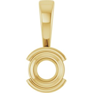 10K Yellow Gold 6 mm Round Charm/Pendant Mounting – image 2