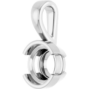 Continuum Sterling Silver 8.2 mm Round Charm/Pendant Mounting – image 4