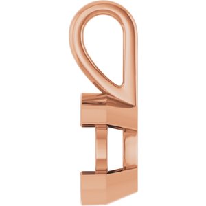 10K Rose Gold 8.2 mm Round Charm/Pendant Mounting – image 6