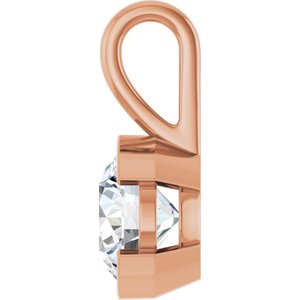 18K Rose Gold 8.2 mm Round Charm/Pendant Mounting – image 5
