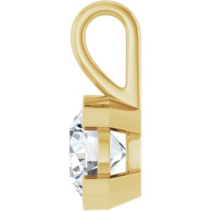 18K Yellow Gold 8.2 mm Round Charm/Pendant Mounting – image 5