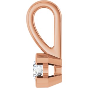 10K Rose Gold 3 mm Round Charm/Pendant Mounting – image 5