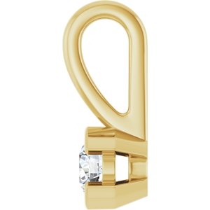 18K Yellow Gold 3 mm Round Charm/Pendant Mounting – image 5