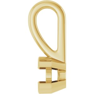 18K Yellow Gold 3 mm Round Charm/Pendant Mounting – image 6