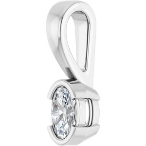 Sterling Silver 5x3 mm Oval Charm/Pendant Mounting – image 3