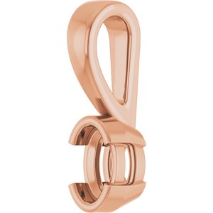14K Rose Gold 5x3 mm Oval Charm/Pendant Mounting – image 4