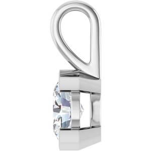 18K White Gold 8x6 mm Oval Charm/Pendant Mounting – image 5