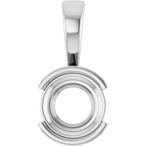 Platinum 8.2 mm Round Charm/Pendant Mounting – image 2