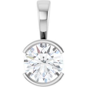Continuum Sterling Silver 8.2 mm Round Charm/Pendant Mounting