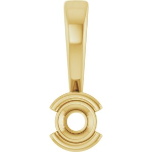 18K Yellow Gold 3 mm Round Charm/Pendant Mounting – image 2