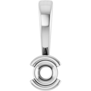 Platinum 3 mm Round Charm/Pendant Mounting – image 2