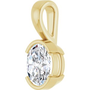 10K Yellow Gold 9x7 mm Oval Charm/Pendant Mounting – image 3