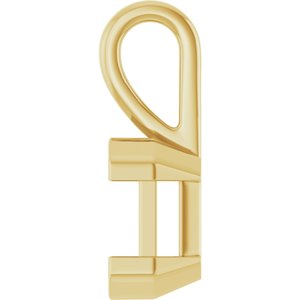 14K Yellow Gold 8x6 mm Emerald Charm/Pendant Mounting – image 6