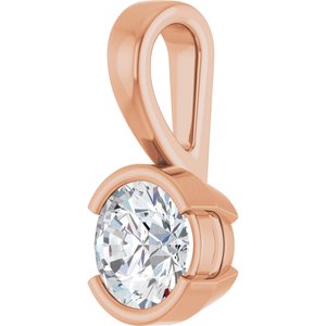 14K Rose Gold 6 mm Round Charm/Pendant Mounting – image 3