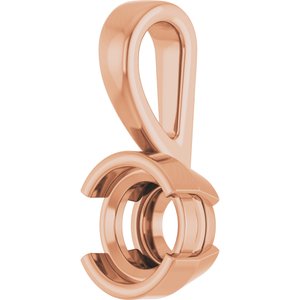 14K Rose Gold 6 mm Round Charm/Pendant Mounting – image 4