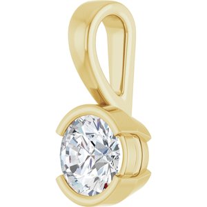 10K Yellow Gold 6 mm Round Charm/Pendant Mounting – image 3