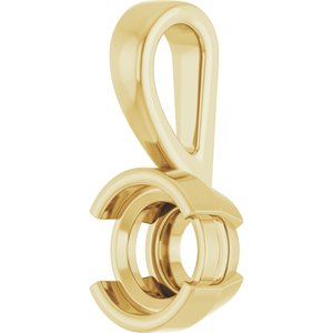 10K Yellow Gold 6 mm Round Charm/Pendant Mounting – image 4