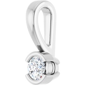 Continuum Sterling Silver 3 mm Round Charm/Pendant Mounting – image 3