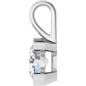 10K White Gold 9x7 mm Oval Charm/Pendant Mounting – image 5