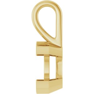 18K Yellow Gold 9x7 mm Oval Charm/Pendant Mounting – image 6