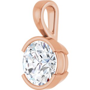 10K Rose Gold 11 mm Round Charm/Pendant Mounting – image 3
