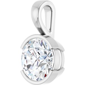 14K White Gold 11 mm Round Charm/Pendant Mounting – image 3